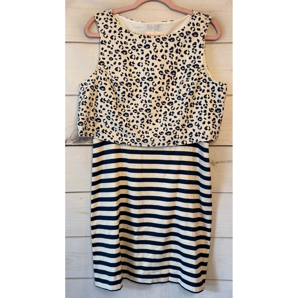 Corey Lynn Calter Leopard Striped Mixed Print Sheath Dress 12 219ANCD162-F3